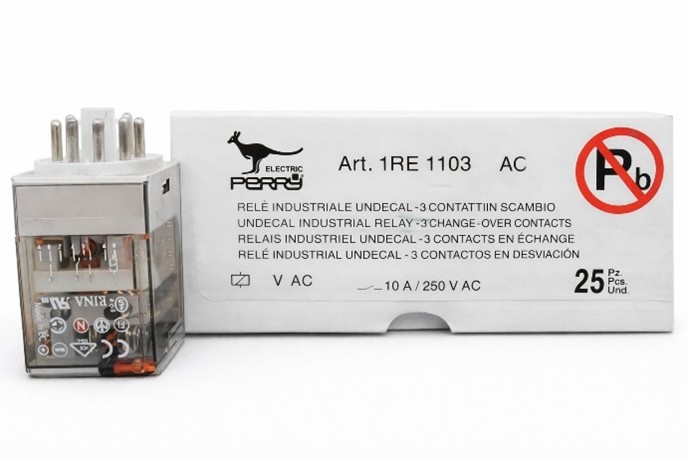 relè-industriale-perry-1re-1103-ac-undecal-11-pin-3-scambi-10a-lotto-25-pz